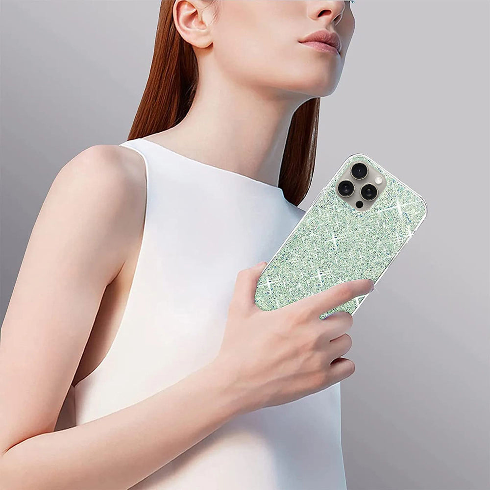 Custodia per Motorola Moto G14, Techsuit, Sparkly Glitter, Magenta
