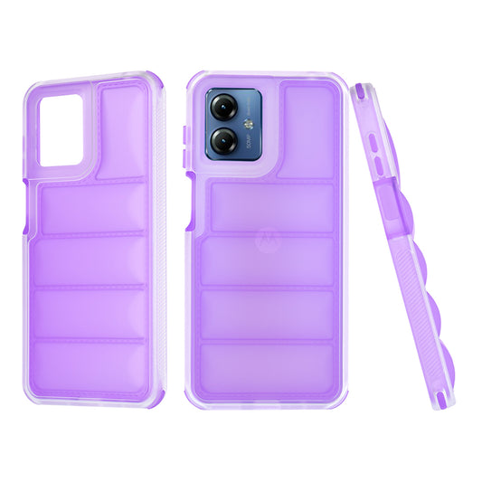 Case for Motorola Moto G14, Techsuit, Wave Shield, Purple