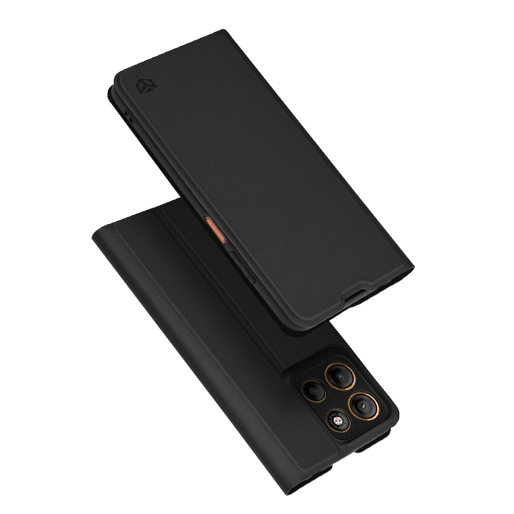 Custodia per Motorola Moto G15 / G15 Power, Techsuit, Magskin Book, Nera