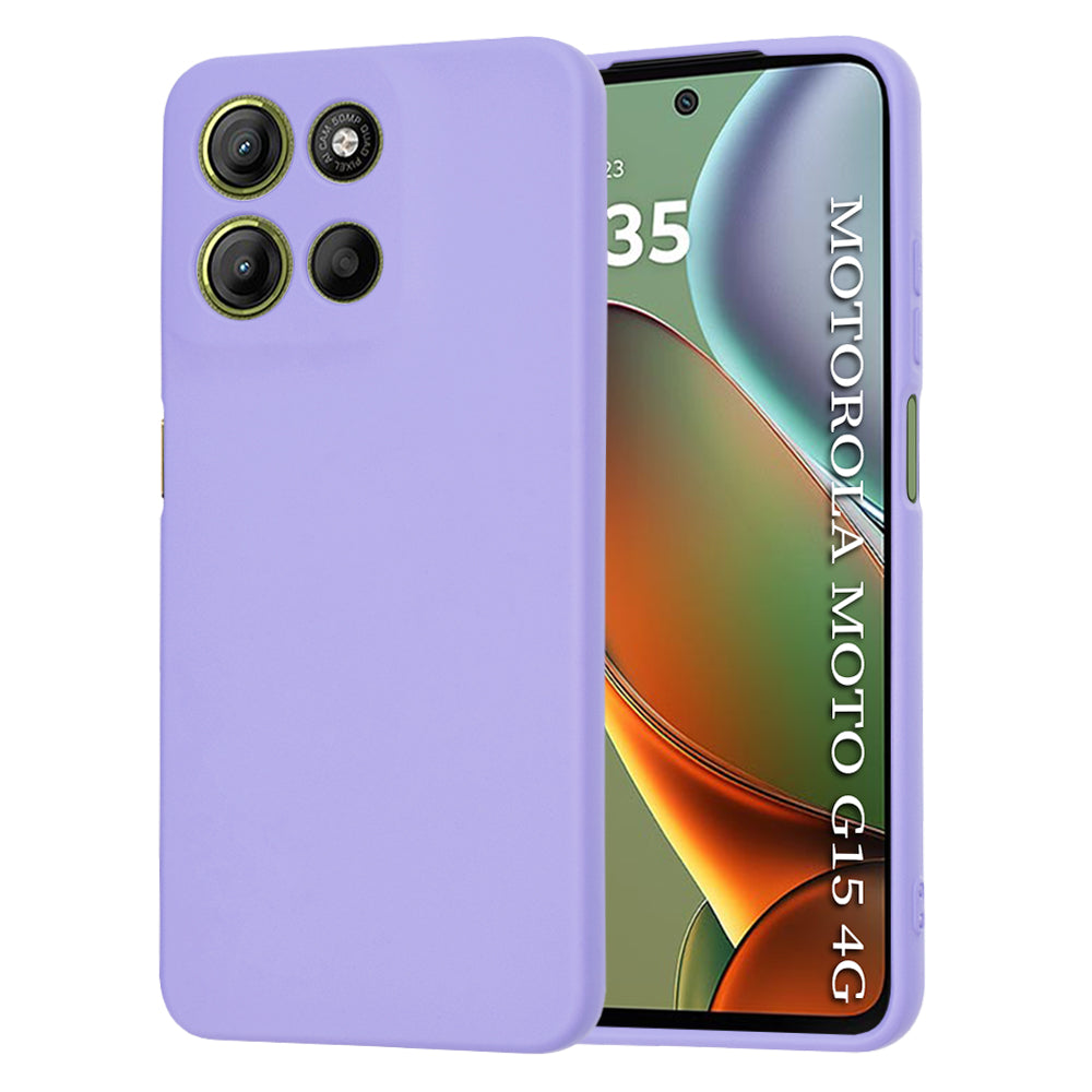 Custodia per Motorola Moto G15 / G15 Power, Techsuit, SoftFlex, Viola Chiaro