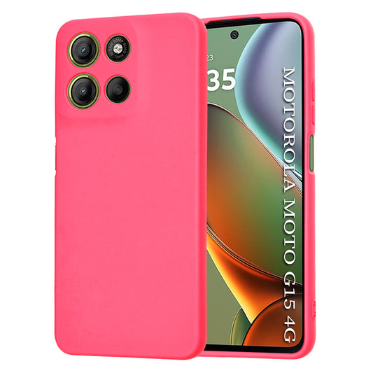 Custodia per Motorola Moto G15 / G15 Power, Techsuit, SoftFlex, Rosa Scuro