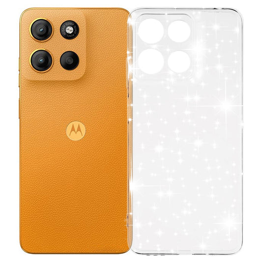 Custodia per Motorola Moto G15 / G15 Power, Techsuit, SparkleSkin, Trasparente