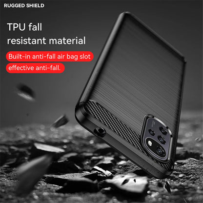 Custodia per Motorola Moto G22, Techsuit, Carbonio, Nera