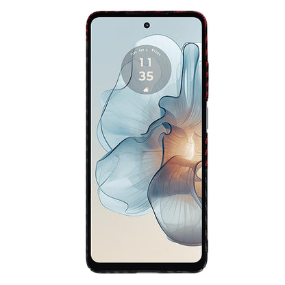 Custodia per Motorola Moto G24 Power, Techsuit, Carbonite FiberShell, Nero Rosso