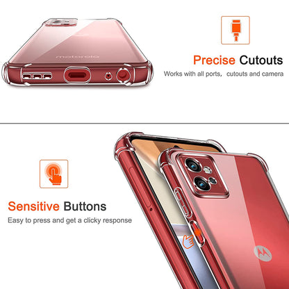 Custodia per Motorola Moto G32, Techsuit, Shockproof Clear, Trasparente