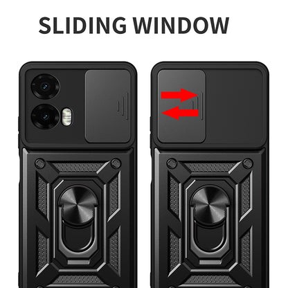 Custodia per Motorola Moto G35, Techsuit, CamShield, Nera