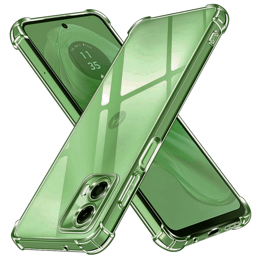 Custodia per Motorola Moto G35, Techsuit, Shockproof Clear, Trasparente
