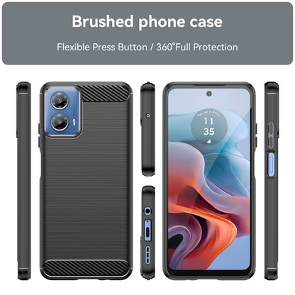 Custodia per Motorola Moto G45 / G34, Techsuit, Carbonio, Nera