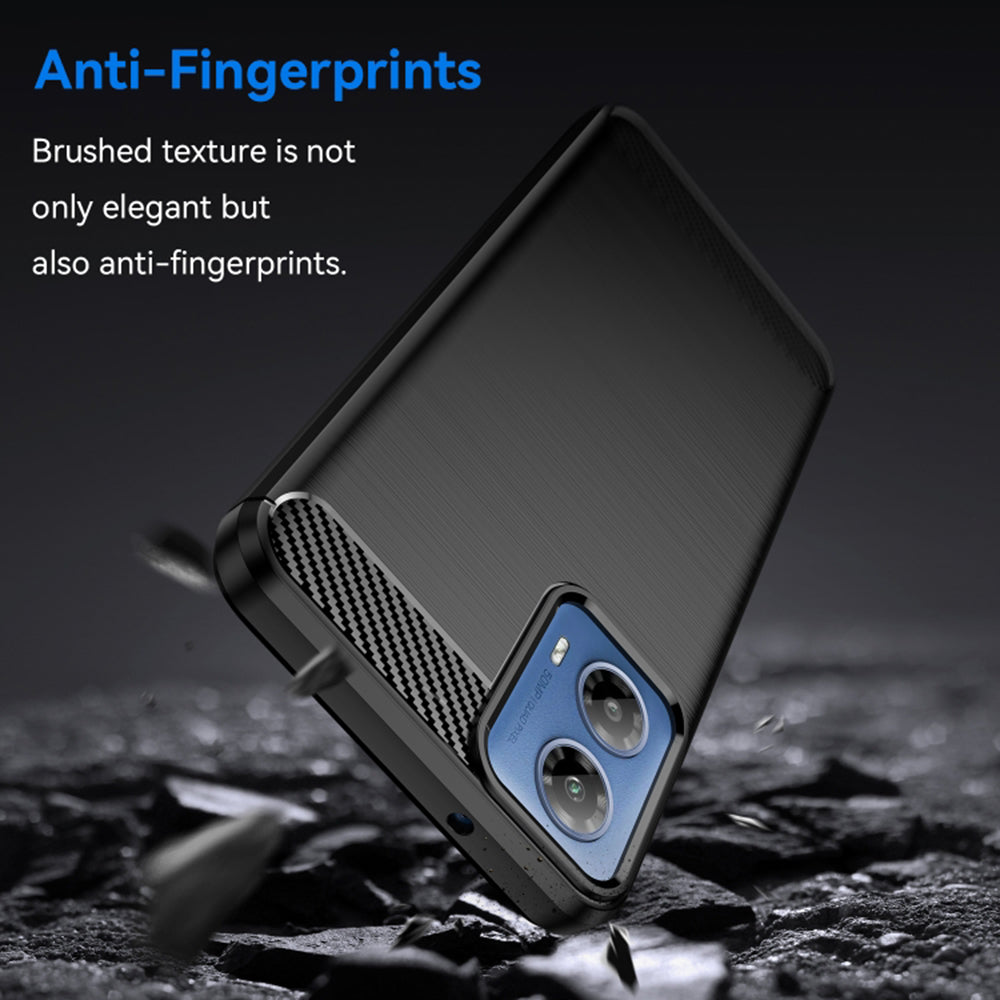 Custodia per Motorola Moto G45 / G34, Techsuit, Carbonio, Nera