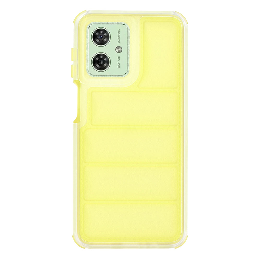 Custodia per Motorola Moto G54, Techsuit, Wave Shield, Gialla