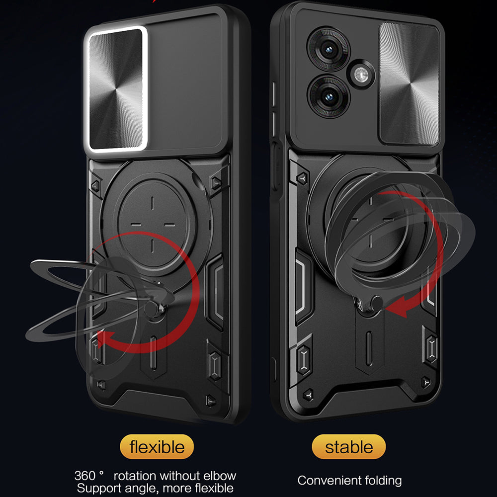 Custodia per Motorola Moto G55, Techsuit, CamGuard Pro, Nera