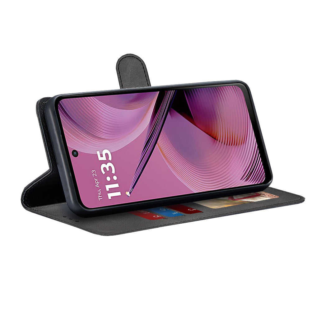 Custodia per Motorola Moto G55, Techsuit, Diary Book, Nera