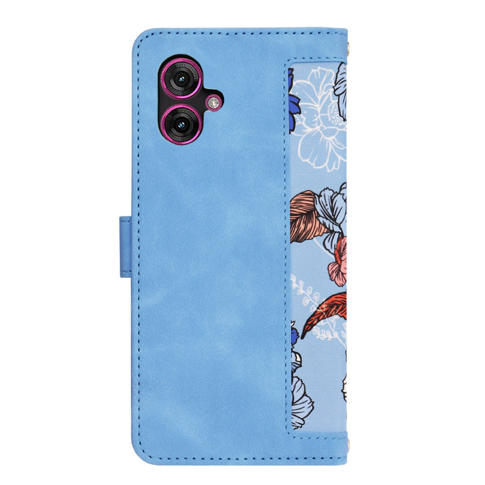 Custodia per Motorola Moto G55, Techsuit, FlipCraft, Blu