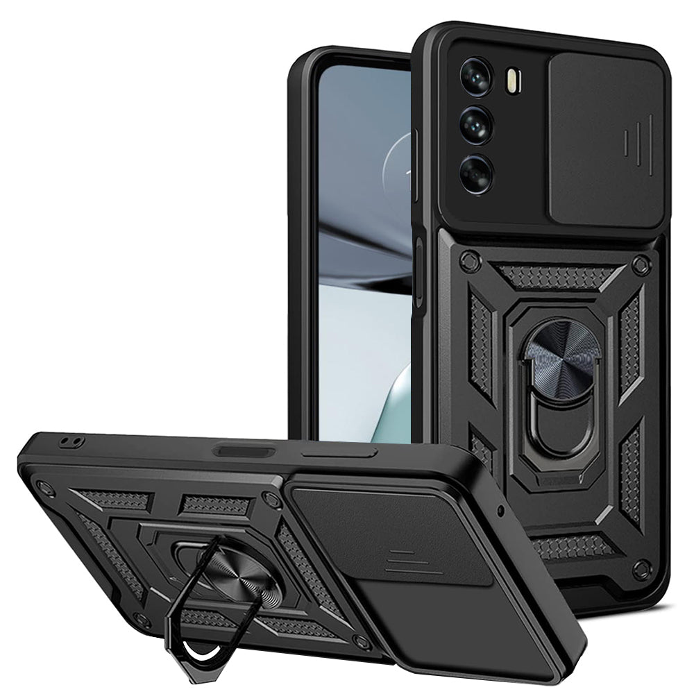 Custodia per Motorola Moto G62 5G, Techsuit, CamShield, Nera