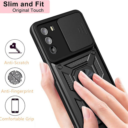 Custodia per Motorola Moto G62 5G, Techsuit, CamShield, Nera