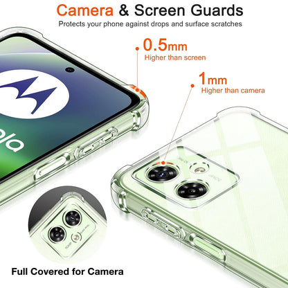 Custodia per Motorola Moto G64 / G54 Power Edition, Techsuit, Shockproof Clear, Trasparente
