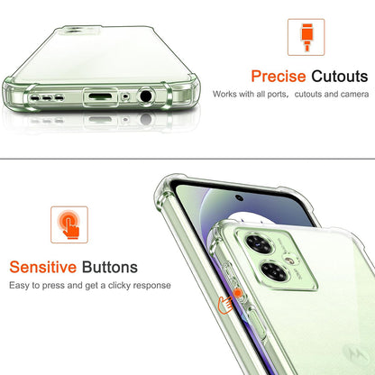 Custodia per Motorola Moto G64 / G54 Power Edition, Techsuit, Shockproof Clear, Trasparente