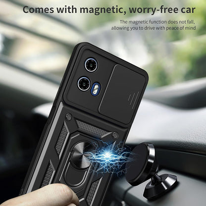 Custodia per Motorola Moto G67 Power / G57 Power, Techsuit, CamShield, Nera