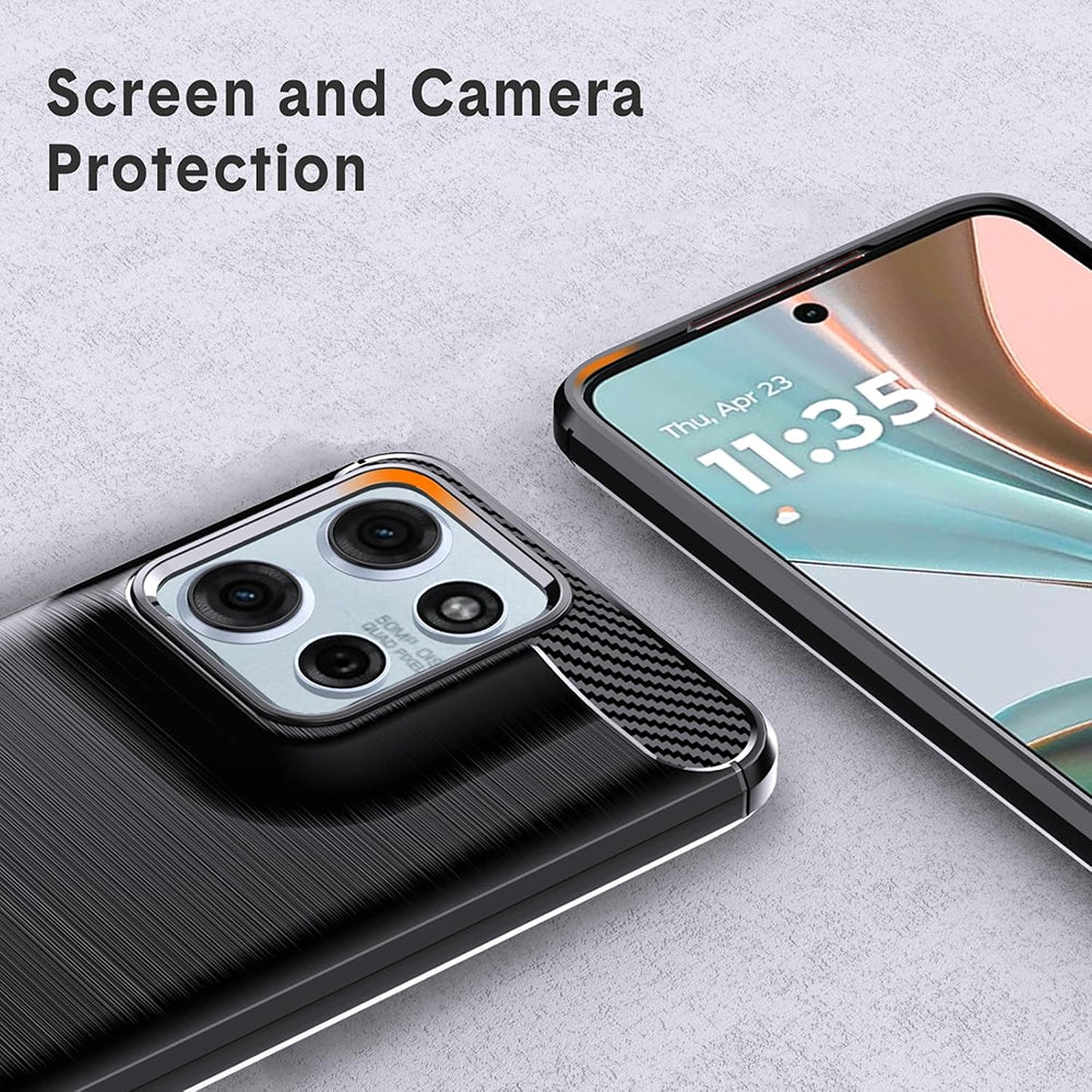 Case for Motorola Moto G67 Power / G57 Power, Techsuit, Carbon, Black