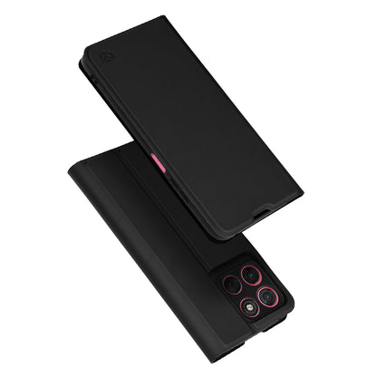 Custodia per Motorola Moto G67 Power / G57 Power, Techsuit, Magskin Book, Nera