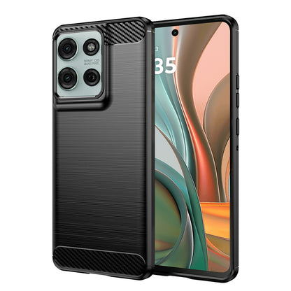 Custodia per Motorola Moto G75, Techsuit, Carbonio, Nera