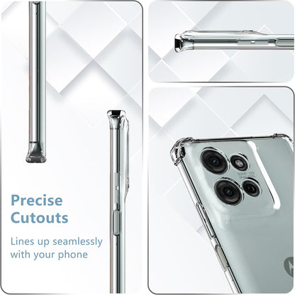 Custodia per Motorola Moto G75, Techsuit, Shockproof Clear, Trasparente