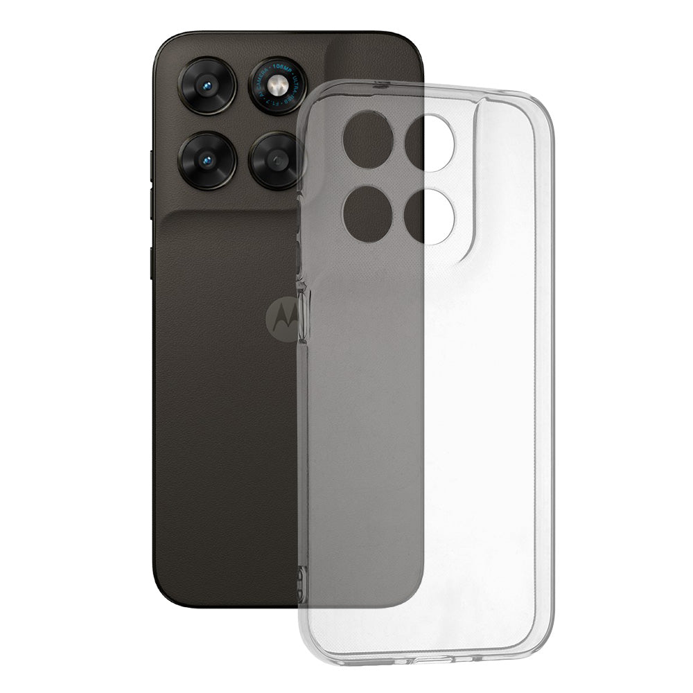 Custodia per Motorola Moto G77 / G67, Techsuit, Clear, Trasparente
