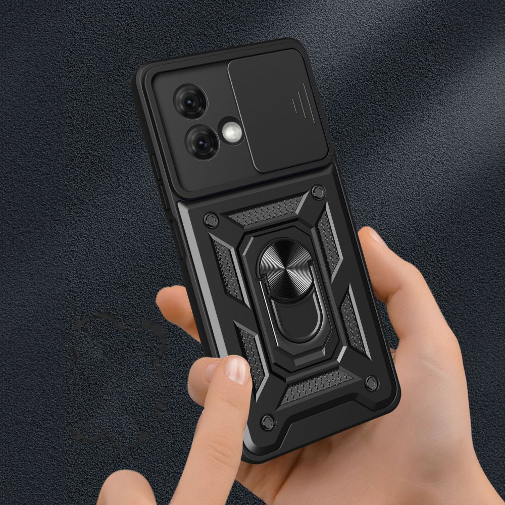 Custodia per Motorola Moto G84, Techsuit, CamShield, Nera