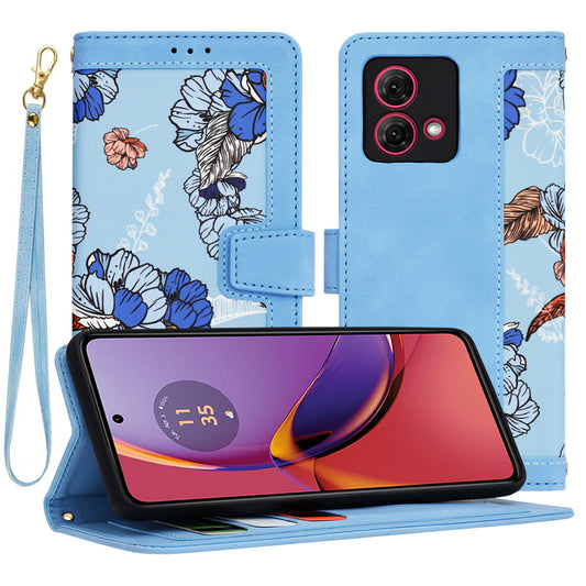 Custodia per Motorola Moto G84, Techsuit, FlipCraft, Blu
