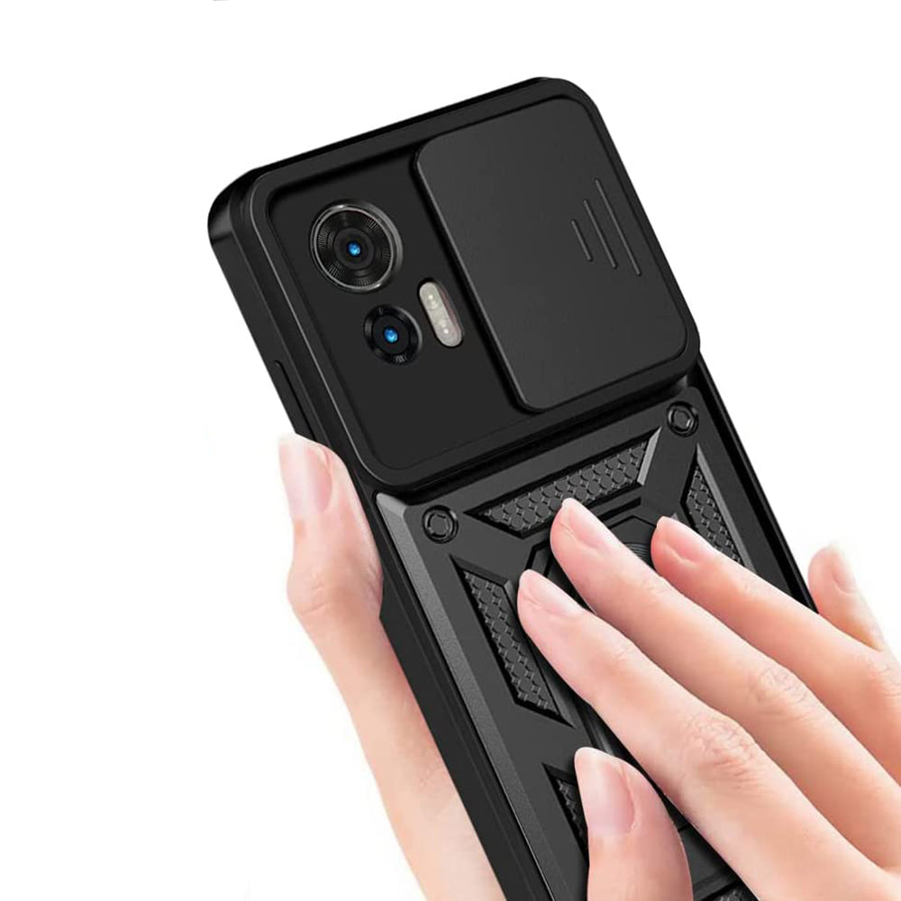 Custodia per Motorola Moto G85, Techsuit, CamShield, Nera