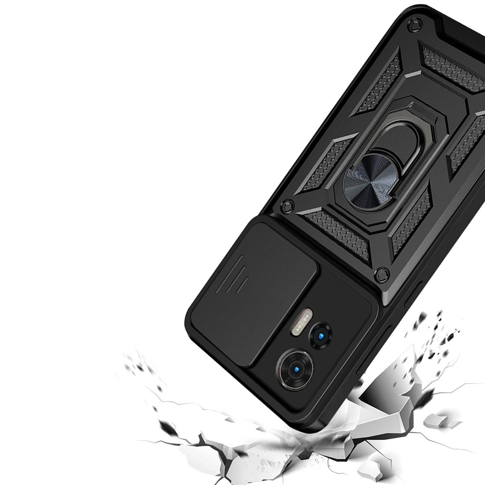 Custodia per Motorola Moto G85, Techsuit, CamShield, Nera