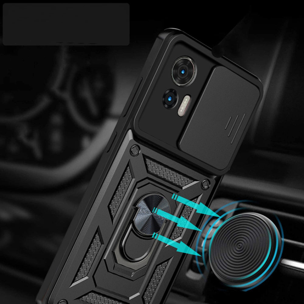 Custodia per Motorola Moto G85, Techsuit, CamShield, Nera