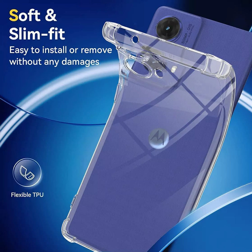 Custodia per Motorola Moto G85, Techsuit, Shockproof Clear, Trasparente