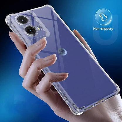 Custodia per Motorola Moto G85, Techsuit, Shockproof Clear, Trasparente