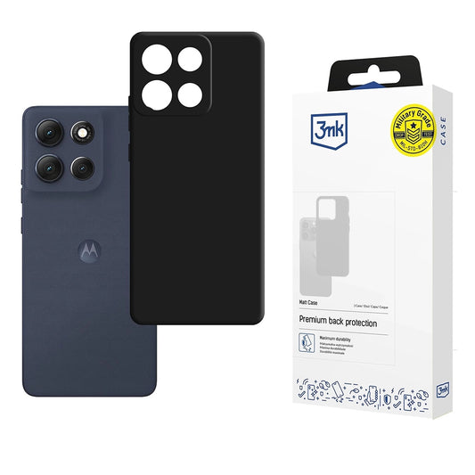 Custodia per Motorola Moto G86, 3MK, Nera Opaca