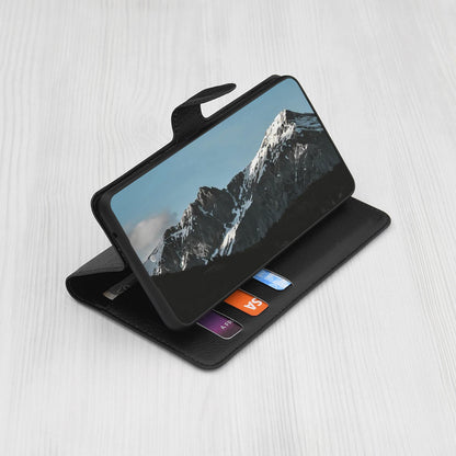 Custodia per Motorola Moto G86 Power, Techsuit, Leather Folio, Nera