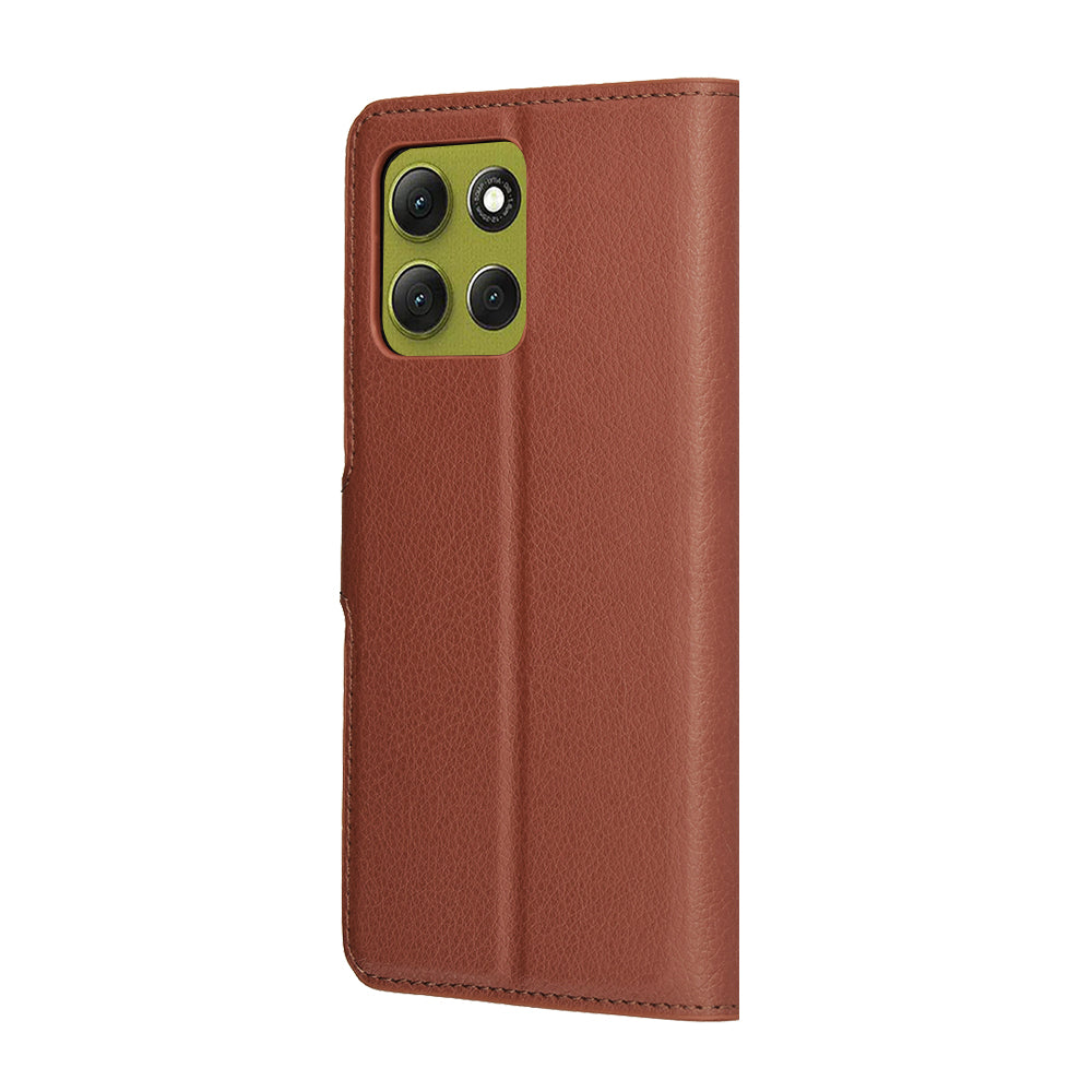 Custodia per Motorola Moto G86, Techsuit, Leather Folio, Marrone