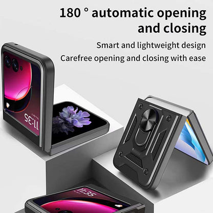 Custodia per Motorola Razr 50 Ultra, Techsuit, CamShield, Nera