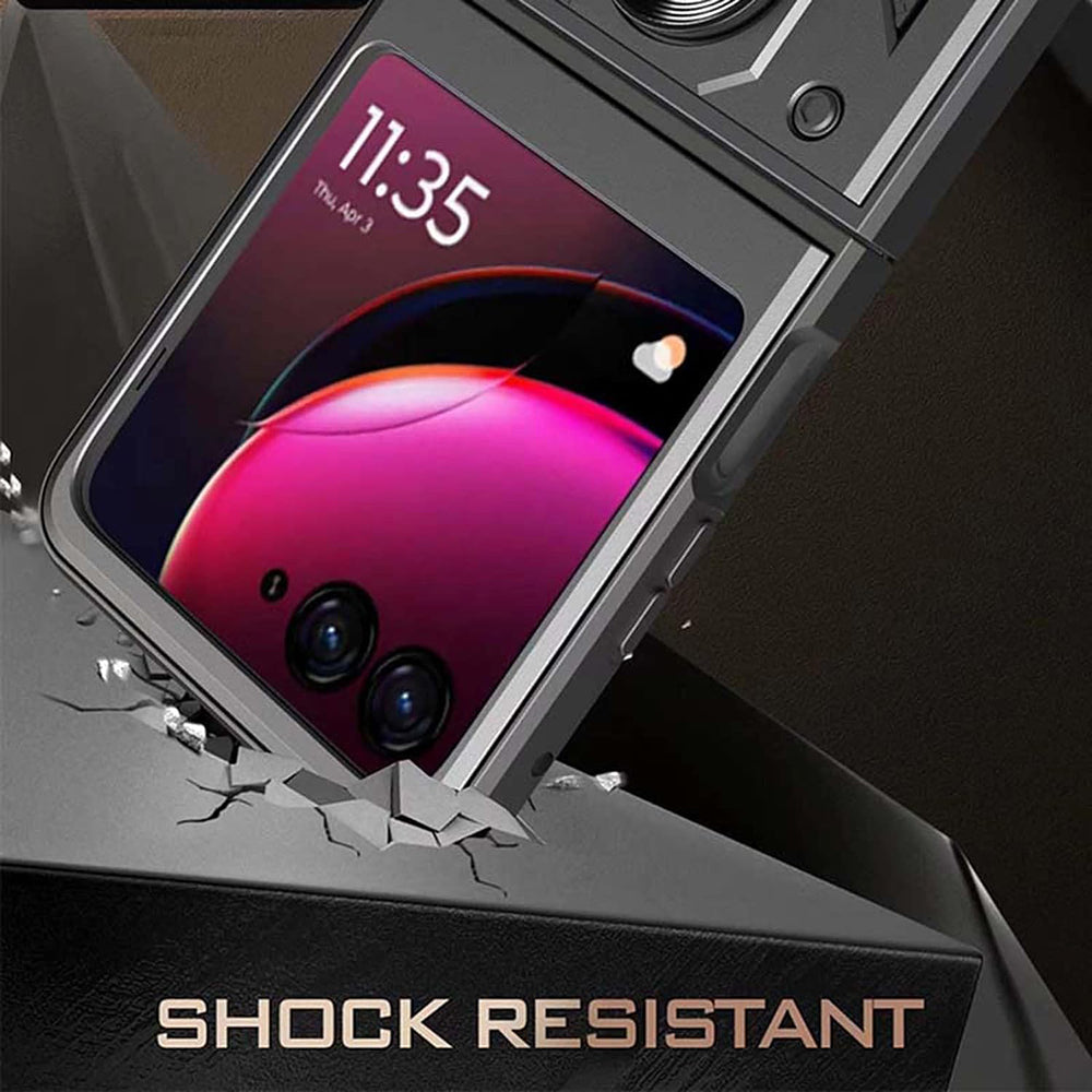 Custodia per Motorola Razr 50 Ultra, Techsuit, CamShield, Nera