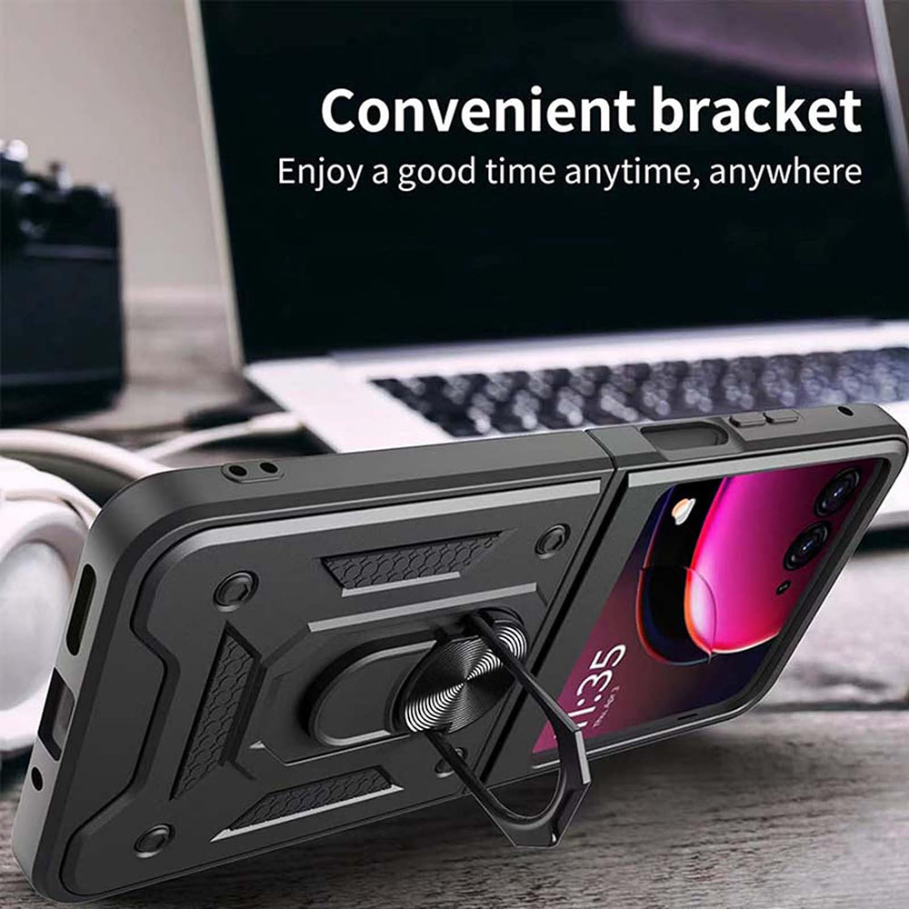 Custodia per Motorola Razr 50 Ultra, Techsuit, CamShield, Nera