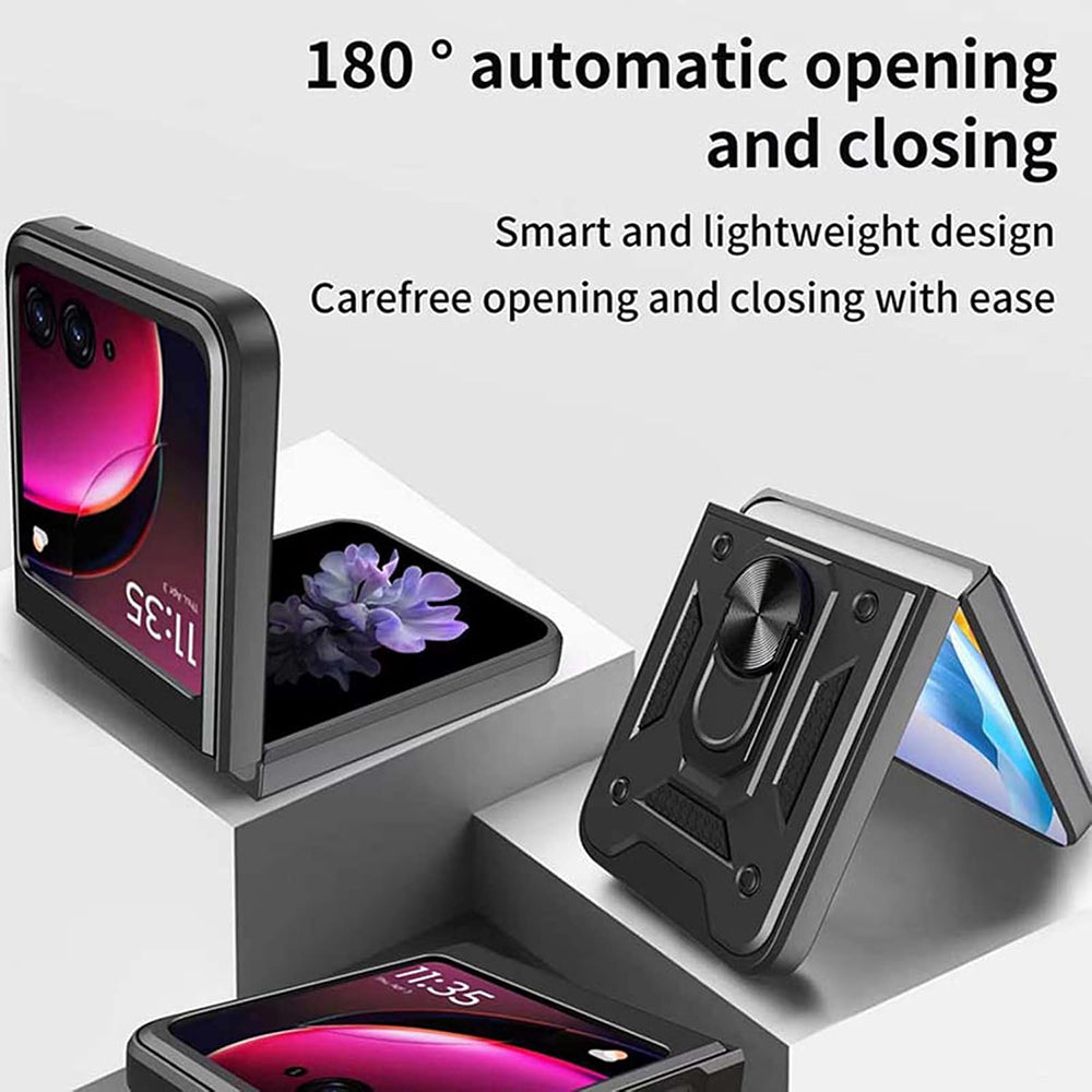 Custodia per Motorola Razr 60 / Razr 50, Techsuit, CamShield, Nera