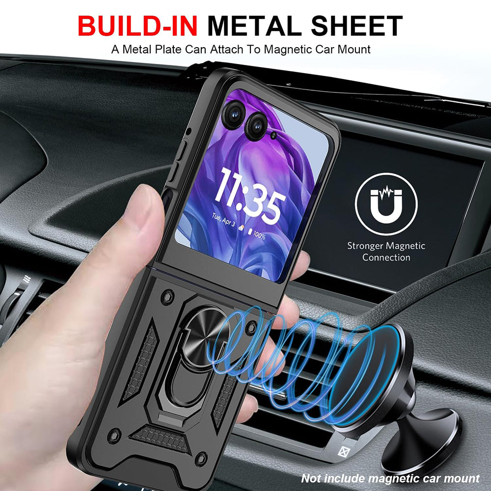 Custodia per Motorola Razr 60 Ultra, Techsuit, CamShield, Nera