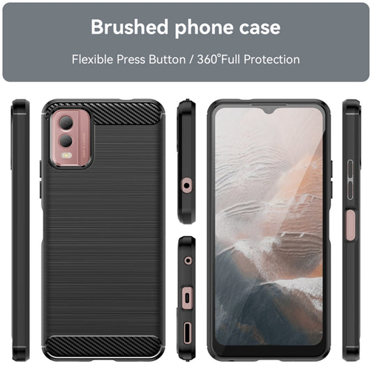 Custodia per Nokia C32, Techsuit, Carbonio, Nera