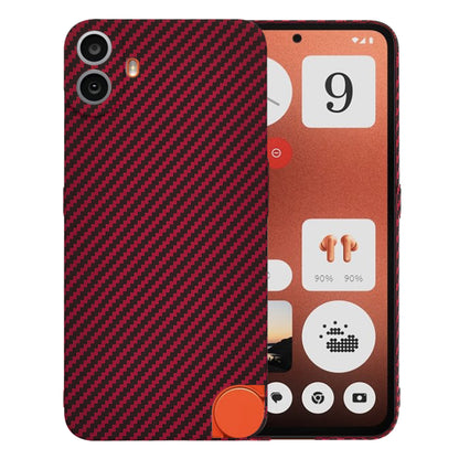 Custodia per Nothing CMF Phone 1, Techsuit, Carbonite FiberShell, Rossa