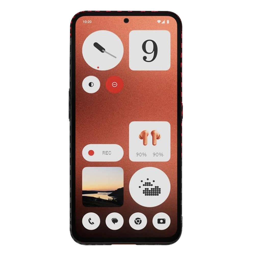 Custodia per Nothing CMF Phone 1, Techsuit, Carbonite FiberShell, Nero Rosso