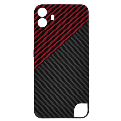 Custodia per Nothing CMF Phone 1, Techsuit, Carbonite FiberShell, Nero Rosso