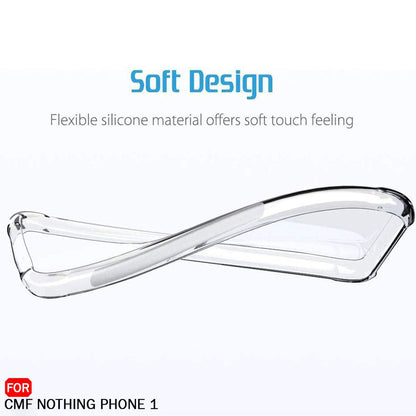 Custodia per Nothing CMF Phone 1, Techsuit, Shockproof Clear, Trasparente