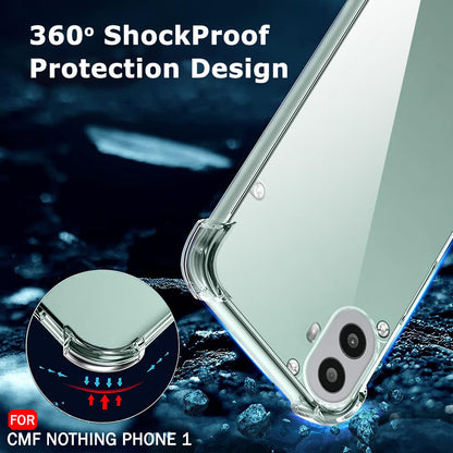 Custodia per Nothing CMF Phone 1, Techsuit, Shockproof Clear, Trasparente