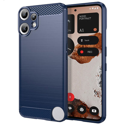 Custodia per Nothing CMF Phone 2 Pro, Techsuit, Carbonio, Blu