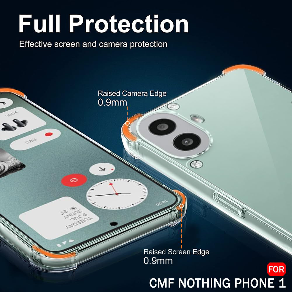 Custodia per Nothing CMF Phone 2 Pro, Techsuit, Shockproof Clear, Trasparente